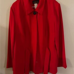 Virgo Women's Bold Red Trench Coat